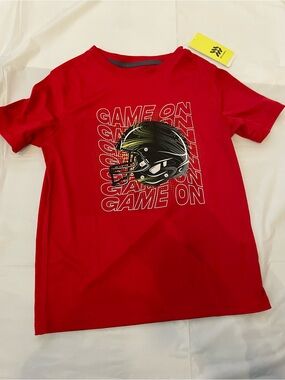 All in motion boys M(8) football rash guard shirt NWT